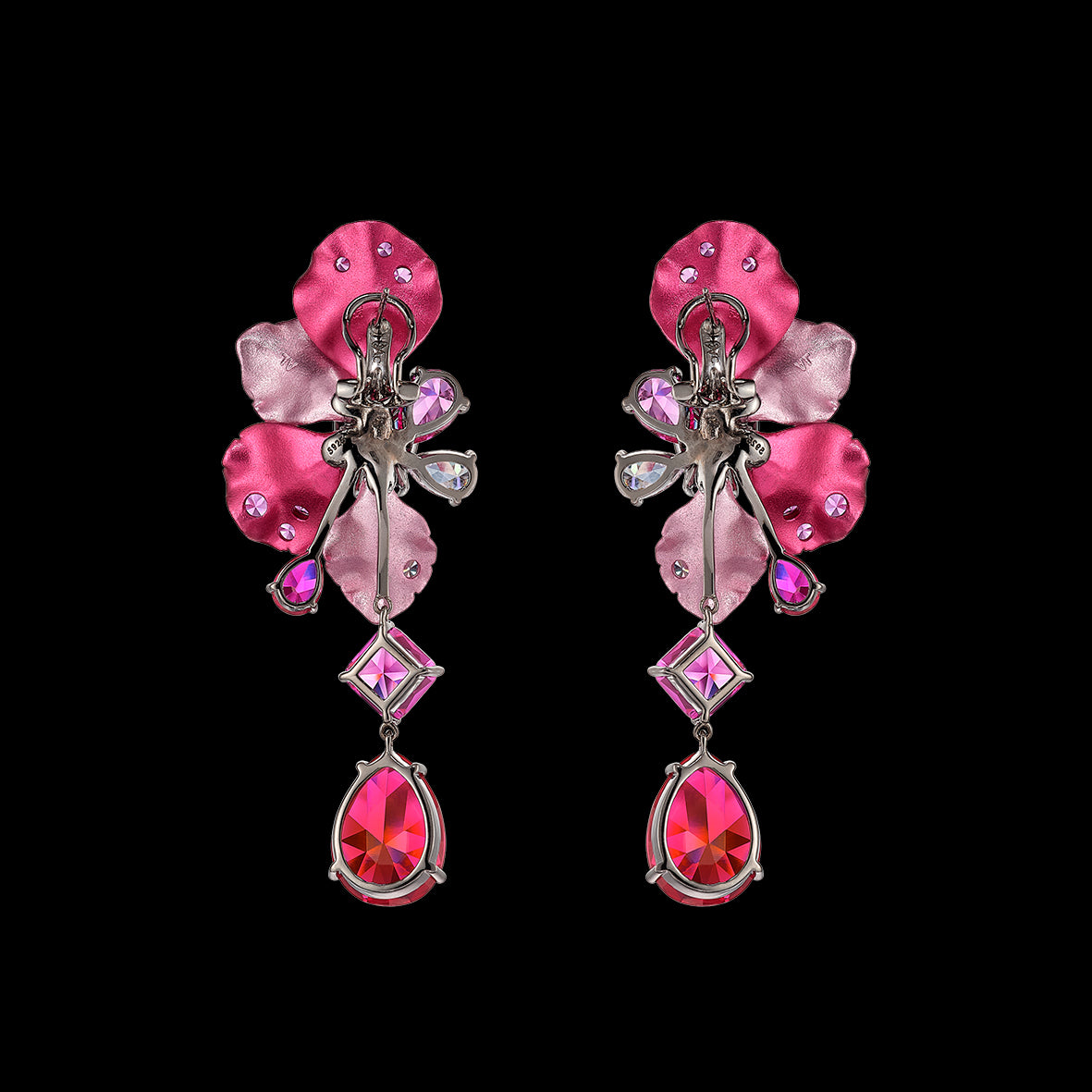 Ruby Ariel Earrings, Earring, Anabela Chan Joaillerie - Fine jewelry with laboratory grown and created gemstones hand-crafted in the United Kingdom. Anabela Chan Joaillerie is the first fine jewellery brand in the world to champion laboratory-grown and created gemstones with high jewellery design, artisanal craftsmanship and a focus on ethical and sustainable innovations.